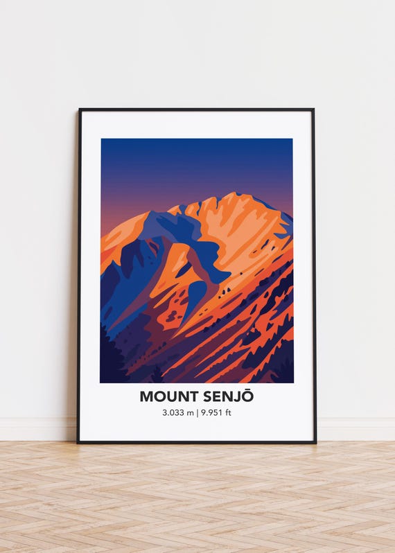 Mount Senj Art Print Mountain Illustration Poster