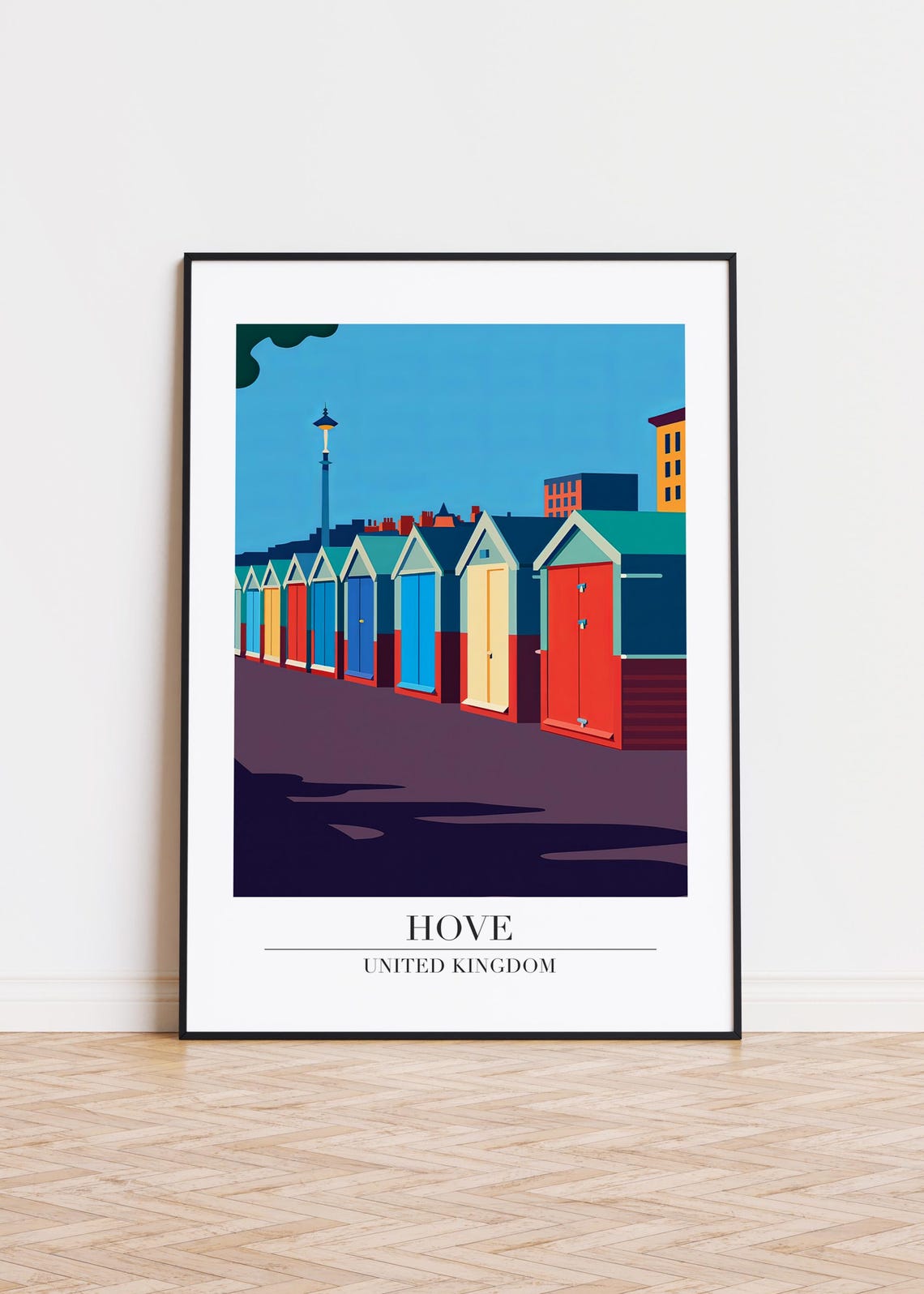 Hove Illustration Art Print Modern Uk City Poster