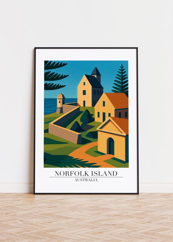 Norfolk Island Art Print Australia Travel Poster