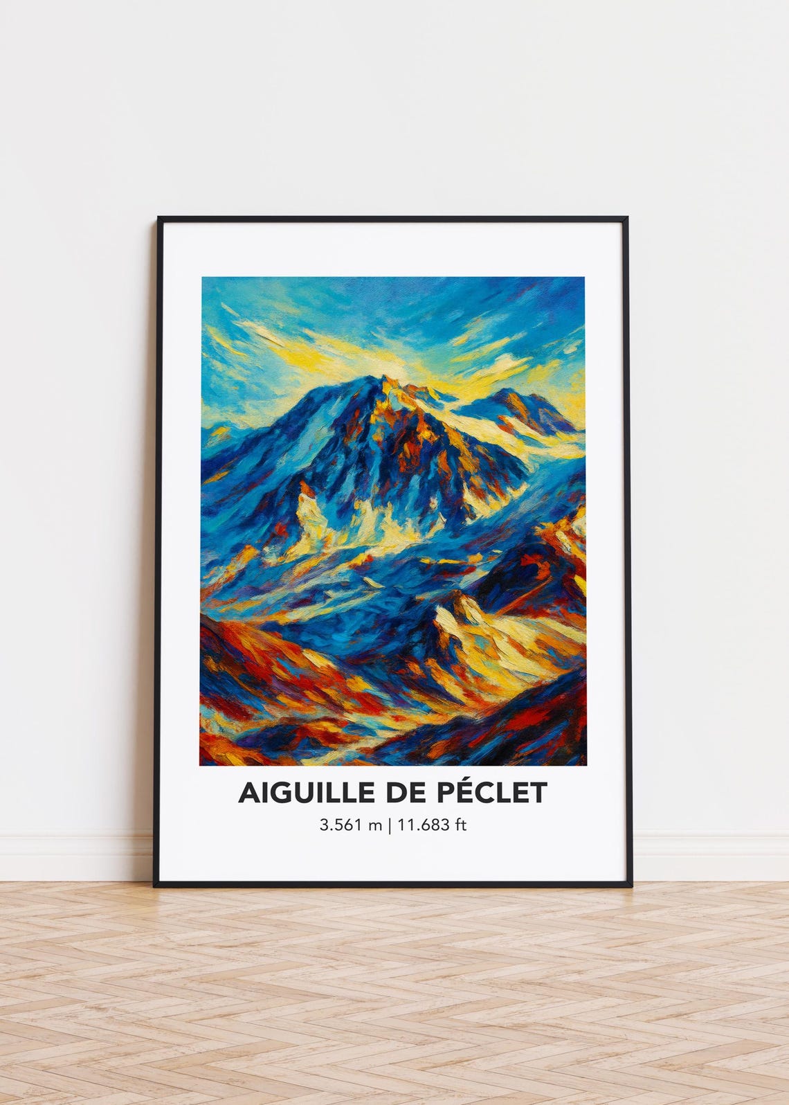 Aiguille De Pclet Poster Modern Mountain Art Print