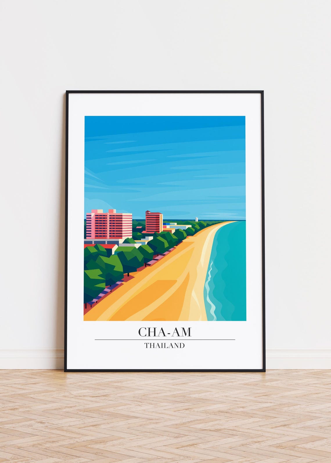 Chaam Cityscape Poster Modern Travel Art Print
