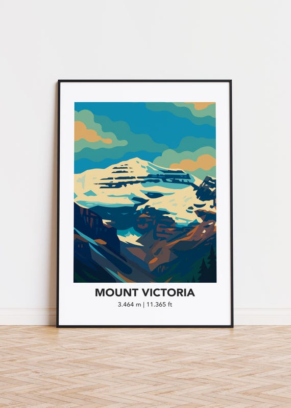 Mount Victoria Art Print Minimalist Mountain Illustration