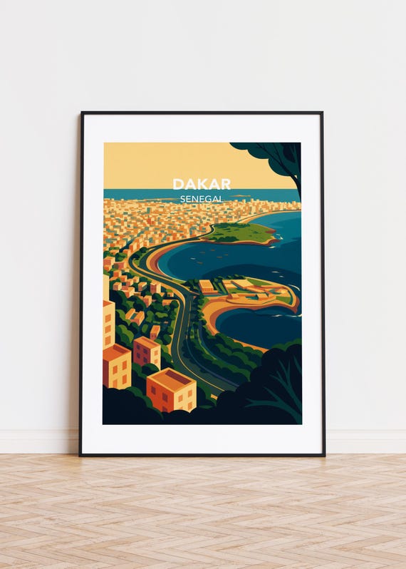 Dakar Senegal Poster City Skyline Art Print
