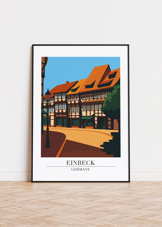 Einbeck Germany Poster Modern City Illustration Art