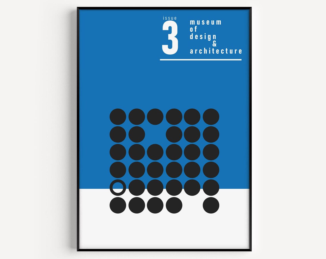 Wall Art Print Blue Magazine Architecture Design Prints Minimalist