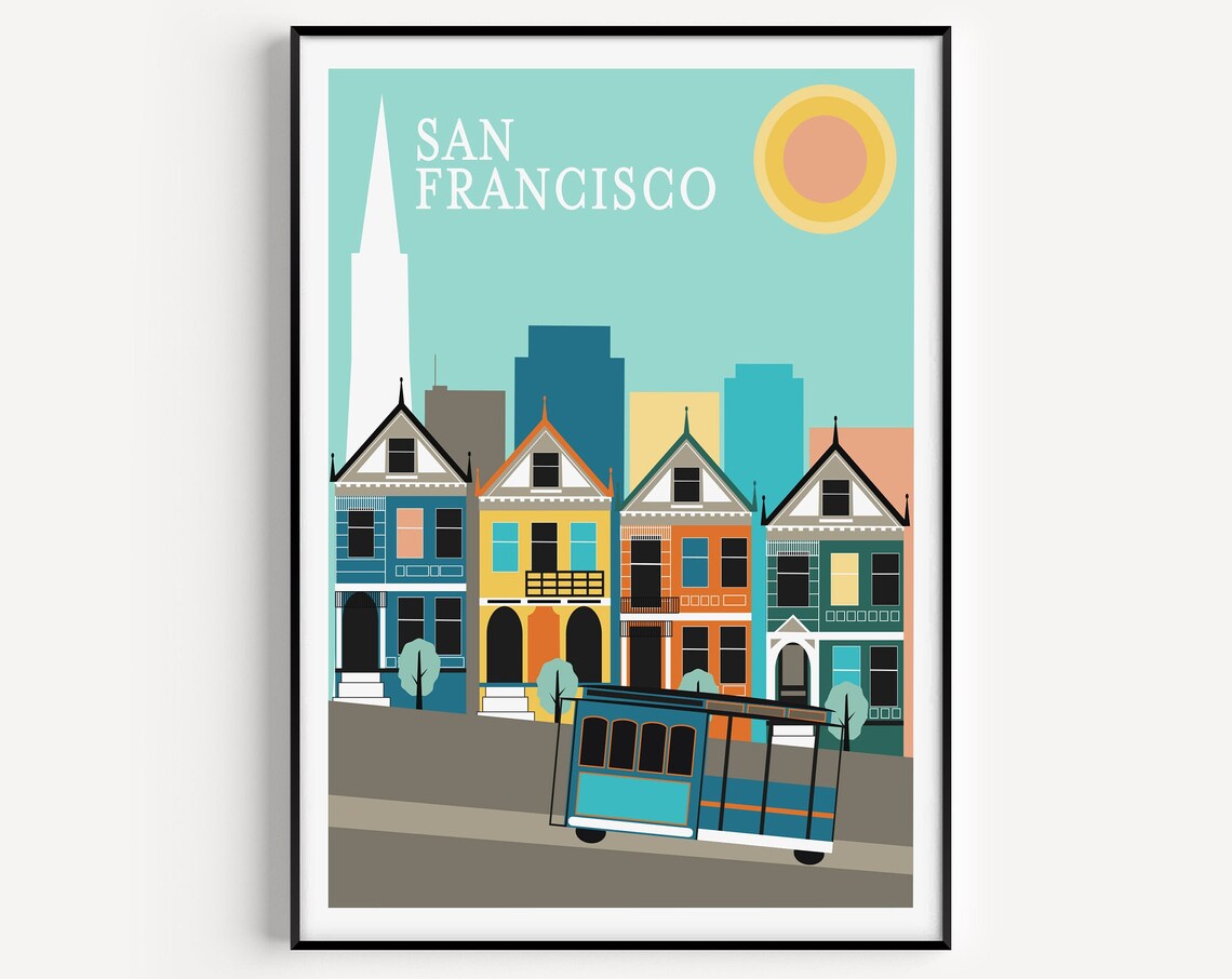 San Francisco Modern Travel Poster Art Print