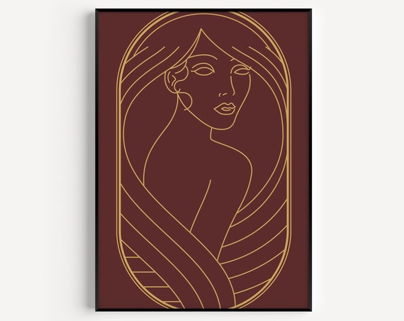 Art Deco Woman Poster Print