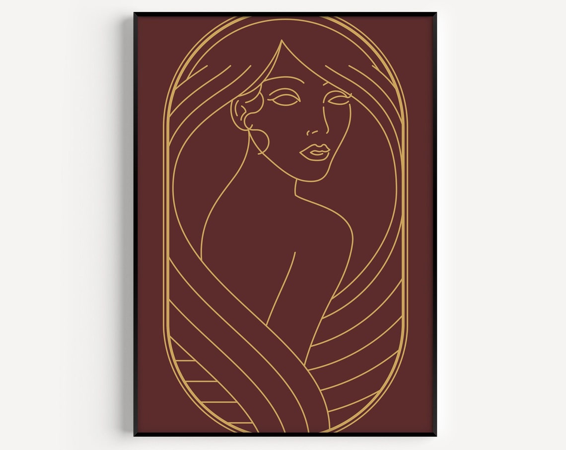 Art Deco Woman Poster Print
