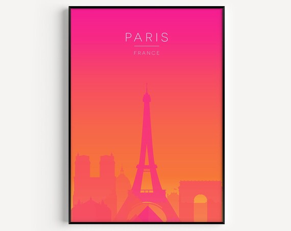 Paris France Travel Poster
