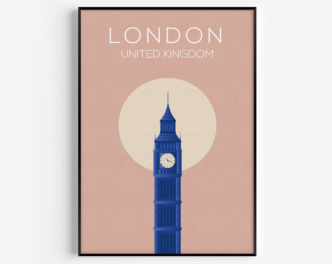 London Travel Poster, Gift Art Print