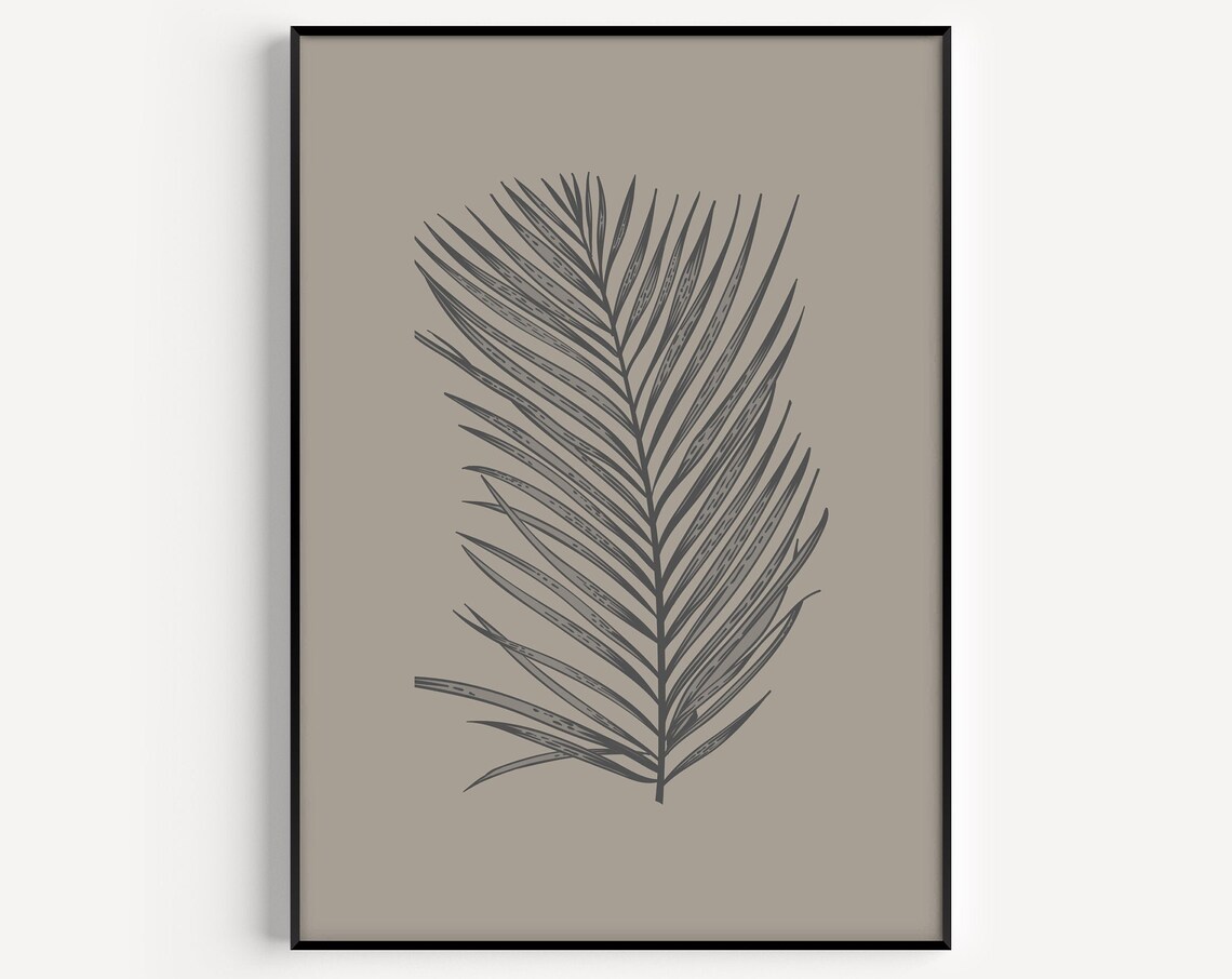 Leaf Print Wall Art Prints Scandinavian Minimalist Leaves Posters