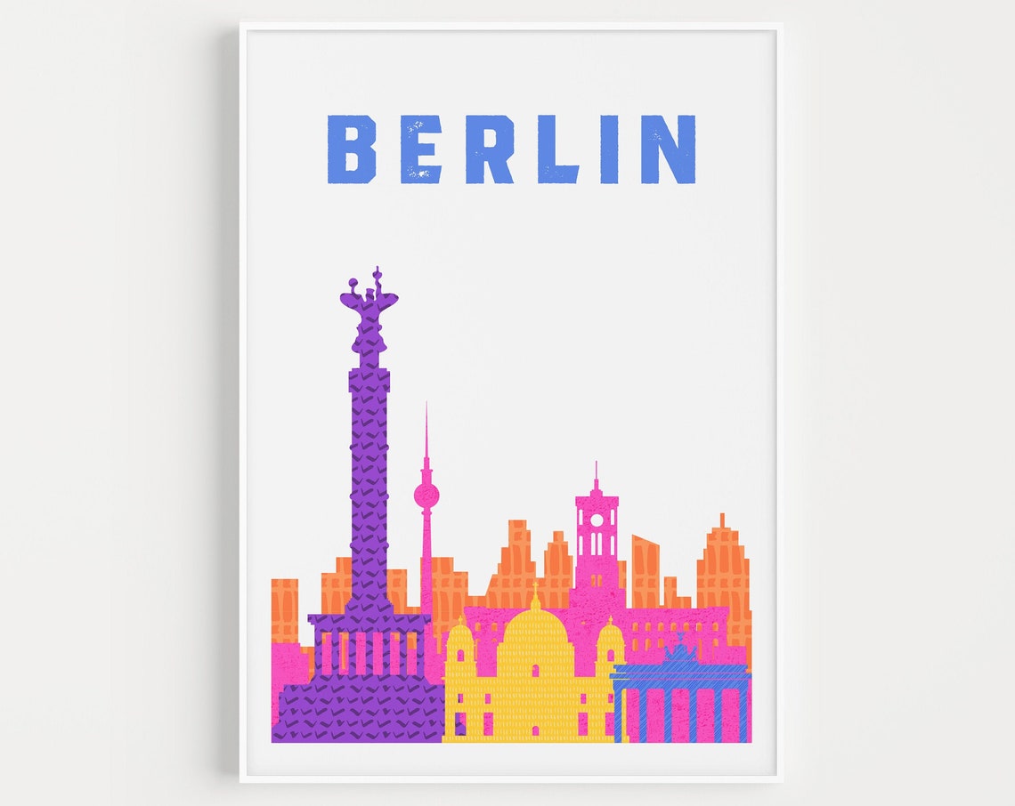 Berlin Travel Poster, Art Print