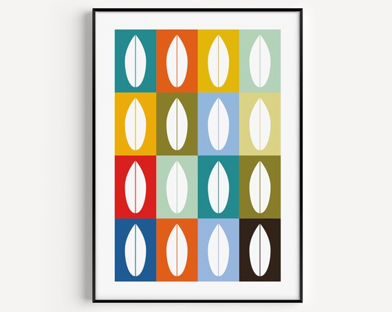Mid Century Modern Wall Art Print