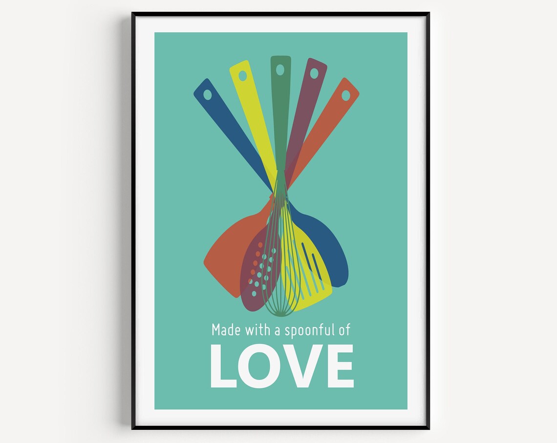Minimalist Modern Scandinavian Kitchen Art Print