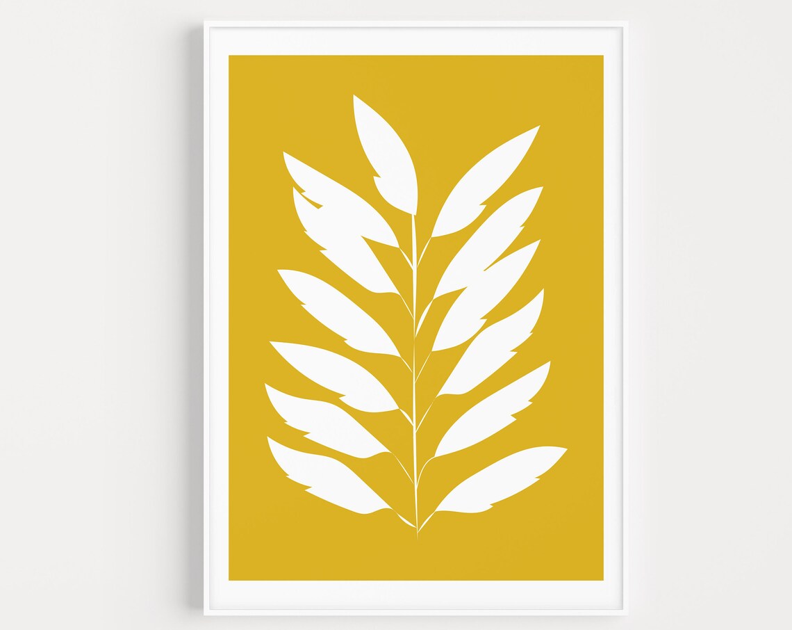 Leaf Scandinavian Minimalist Art Print