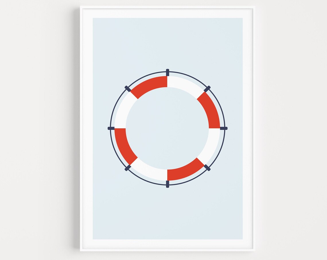 Bathroom Wall Art Prints Nautical Minimalist