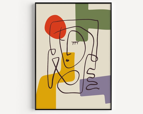 Picasso Poster, Minimalist Art Print