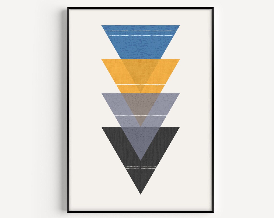 Geometric Triangle Poster, Scandinavian Minimalist
