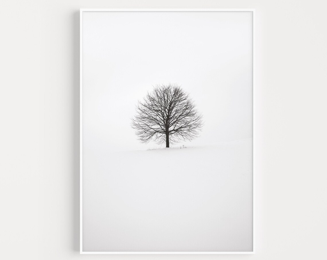 Tree Print, Minimalist Wall Art Print
