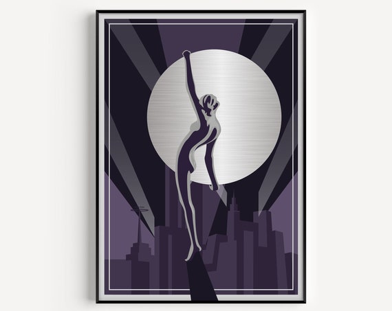 Art Deco Woman Poster Print