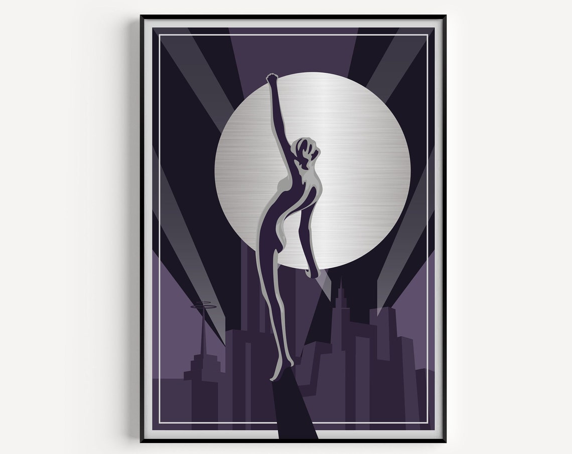 Art Deco Woman Poster Print