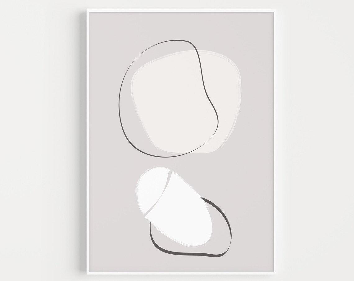 Abstract Grey Minimalist Wall Art Print