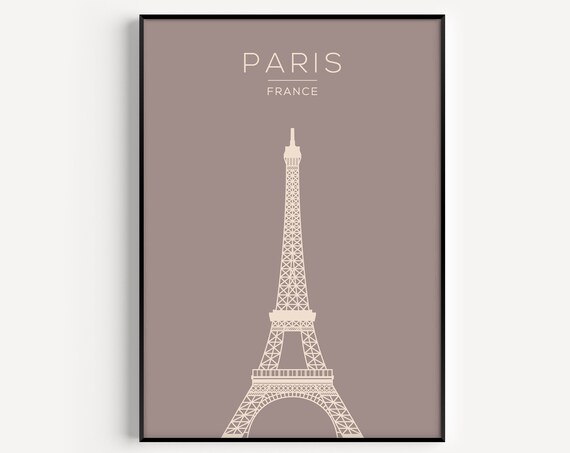 Paris Travel Poster, Eiffel Tower City Print