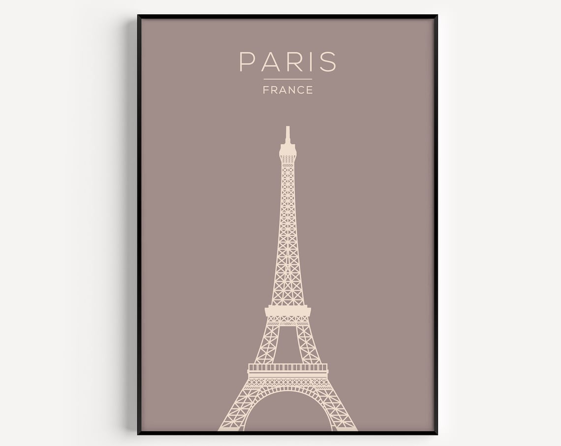 Paris Travel Poster, Eiffel Tower City Print
