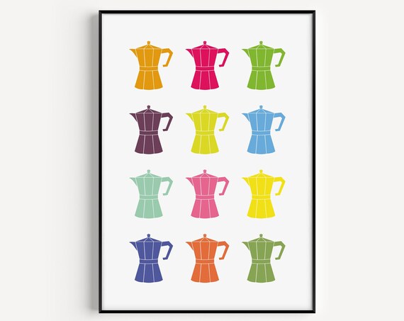 Coffee Print Poster, Minimalist Kitchen Decor