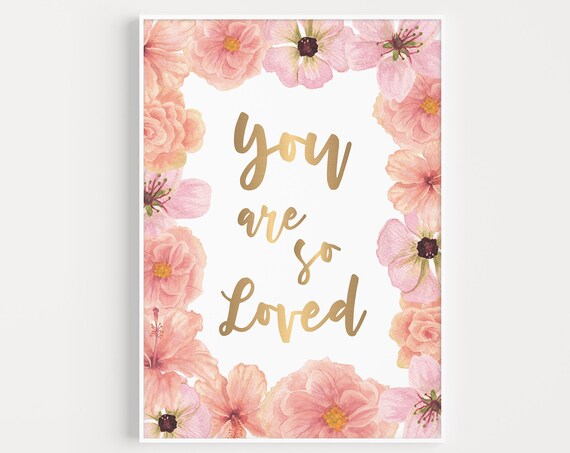 You Are So Loved Nursery Wall Art Print
