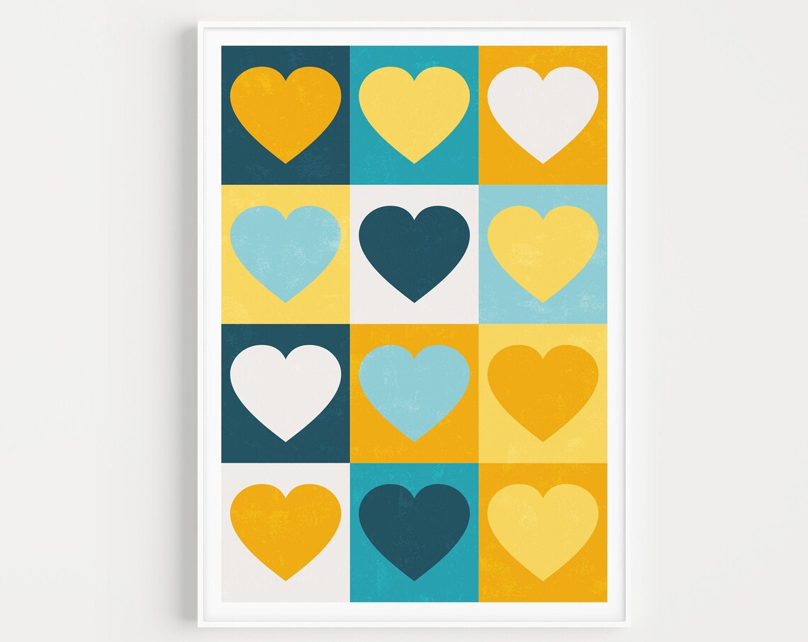 Heart Minimalist Love, Scandinavian Art Print