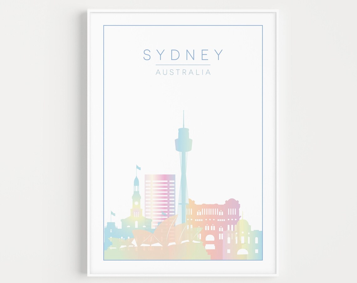Sydney Travel Poster, Australia Art Print