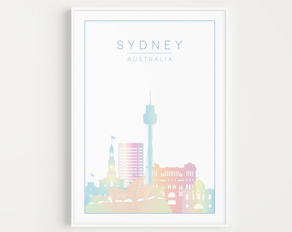 Sydney Travel Poster, Australia Art Print