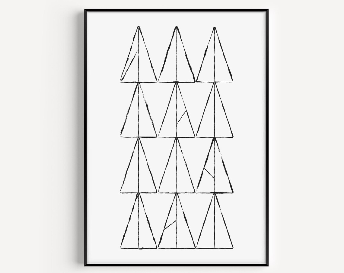 Black and White Minimalist Scandinavian Art Print