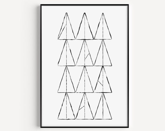 Black and White Minimalist Scandinavian Art Print
