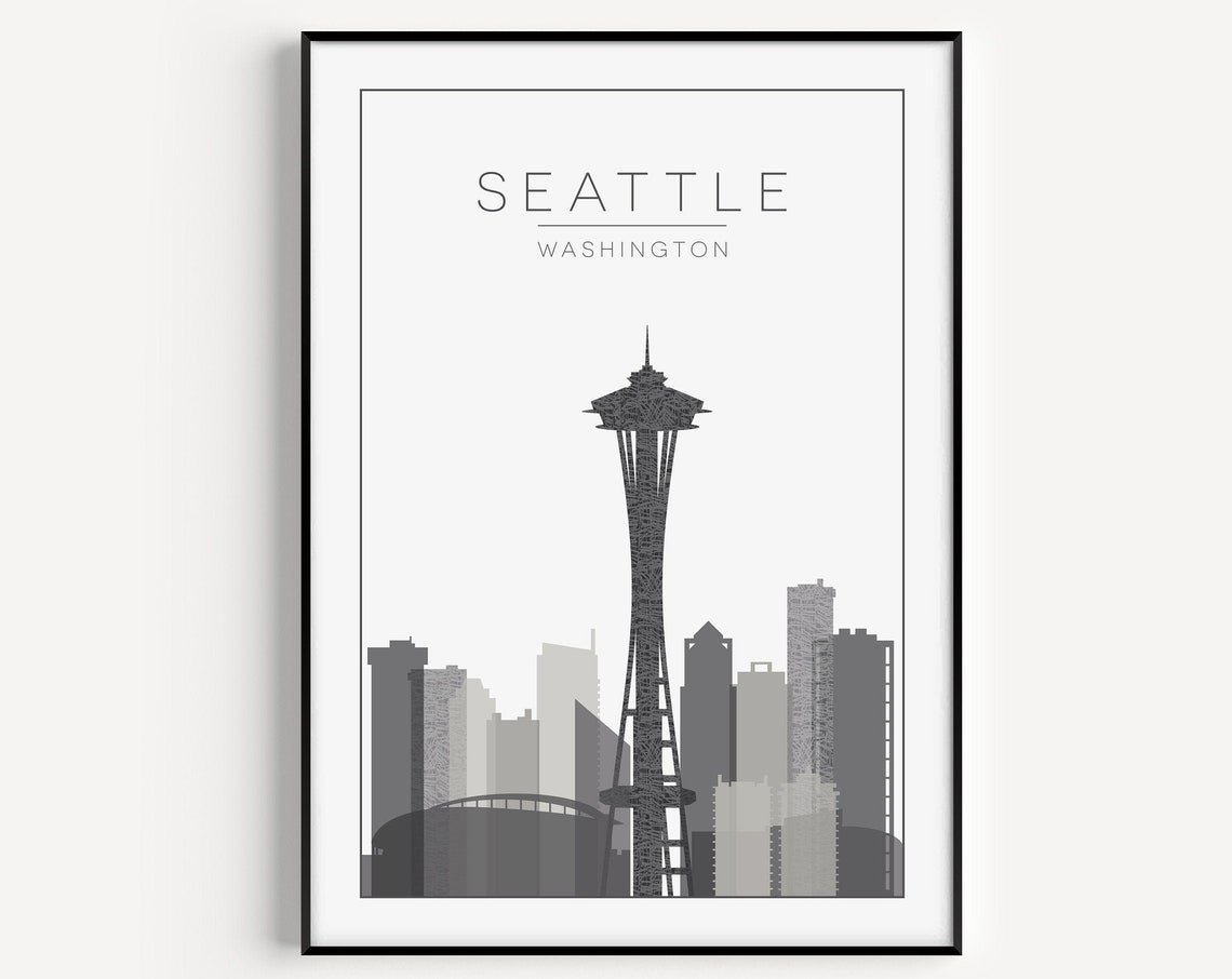 Seattle Minimalist Travel Poster