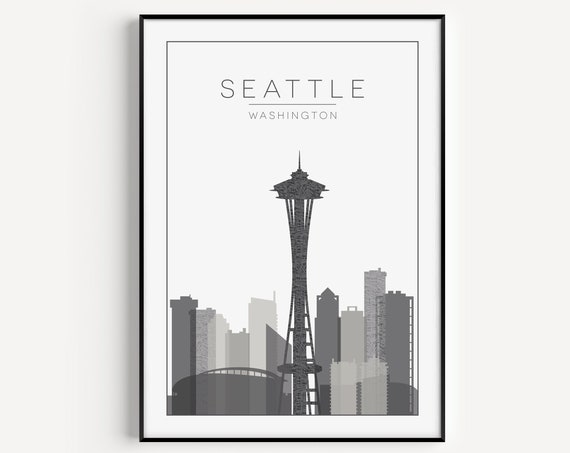 Seattle Minimalist Travel Poster