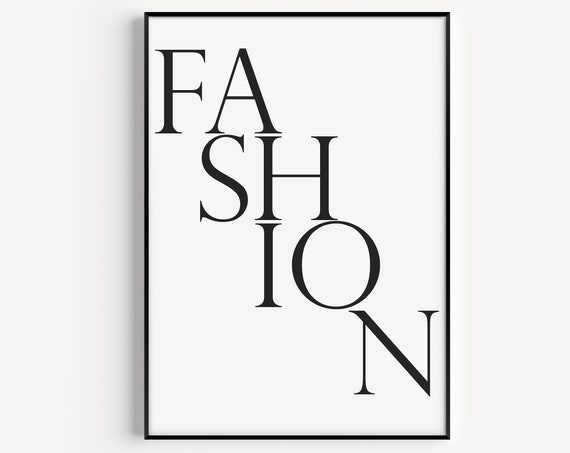 Wall Art Print Prints Fashion Typography Poster Anniversary Scandi