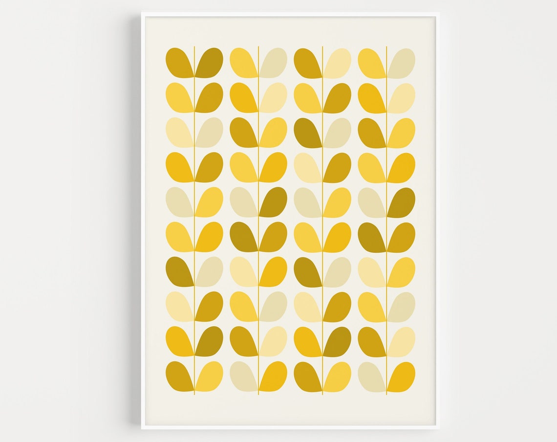 Yellow Leaf Minimalist Art Print
