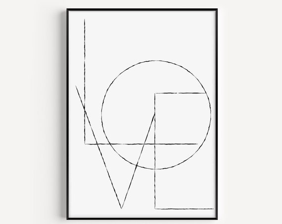 Love Print, Scandinavian Minimalist Wall Art