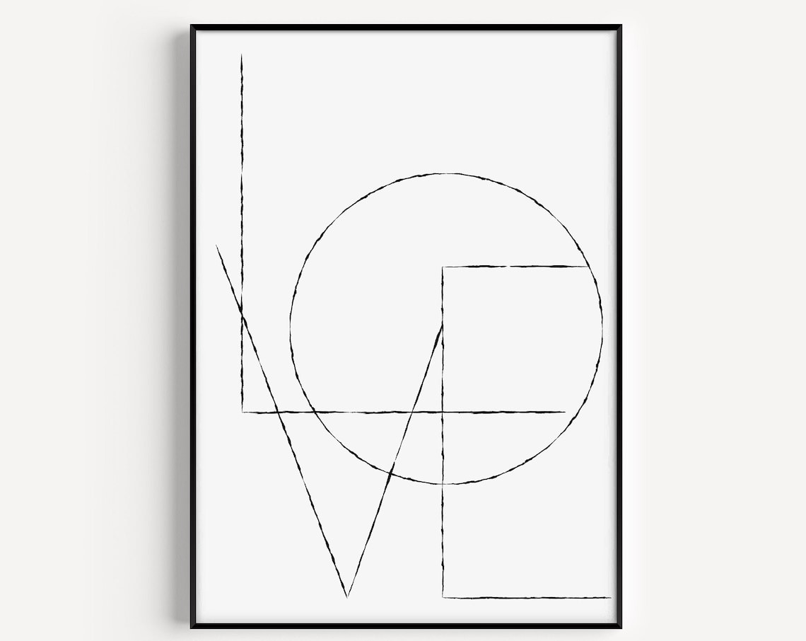 Love Print, Scandinavian Minimalist Wall Art