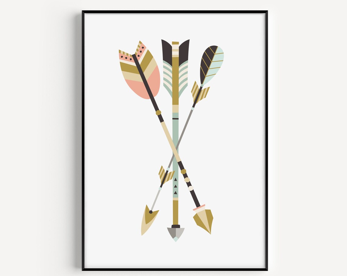 Tribal Arrows Minimalist Scandinavian Art Print