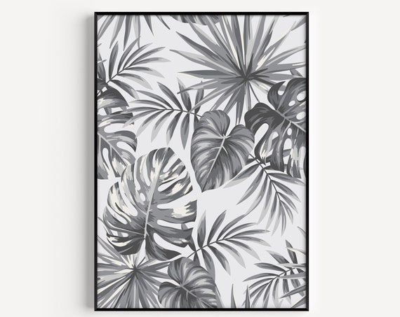 Monstera Botanical Art Print, Scandinavian Minimalist