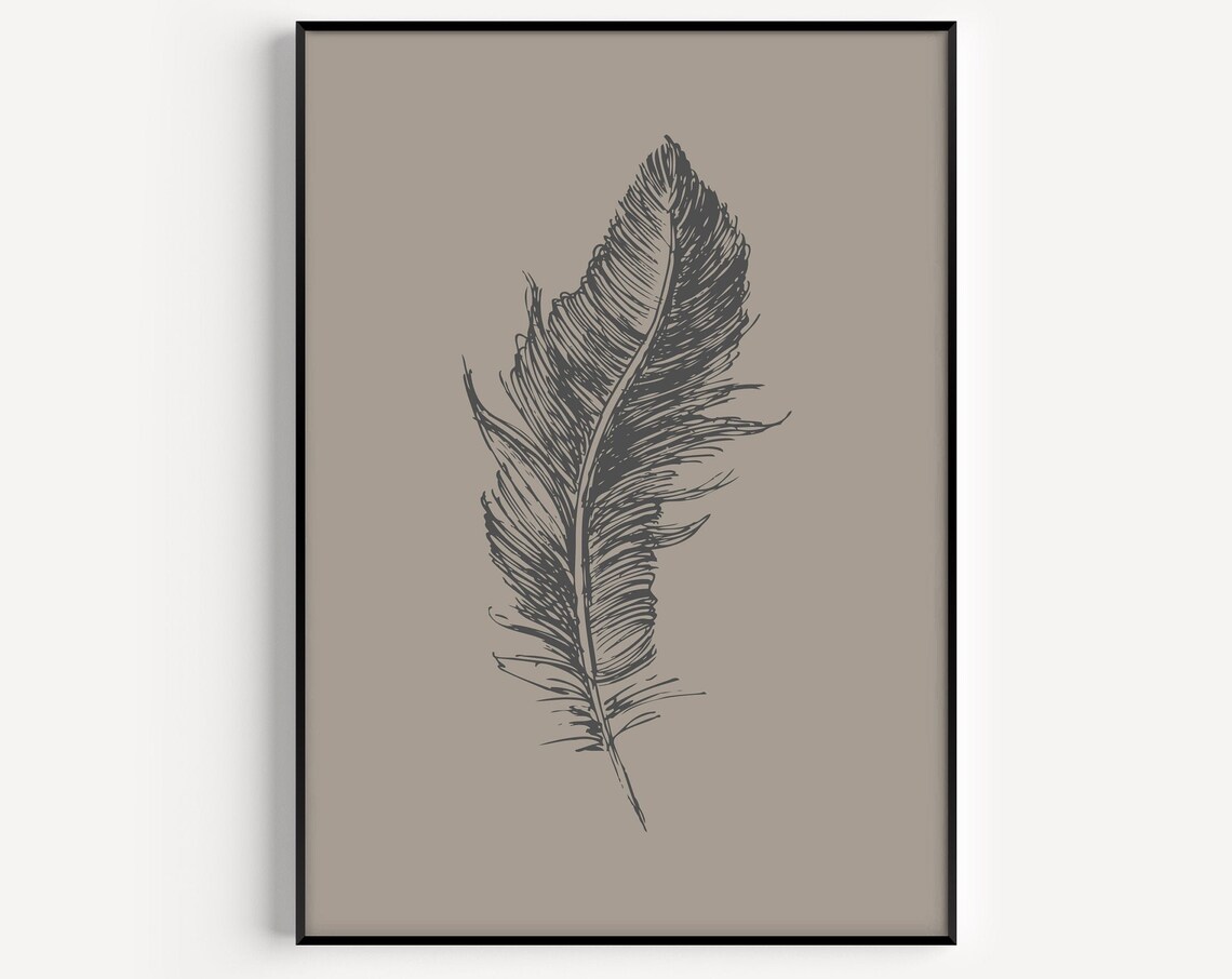 Feather Prints, Scandinavian Minimalist Art Print