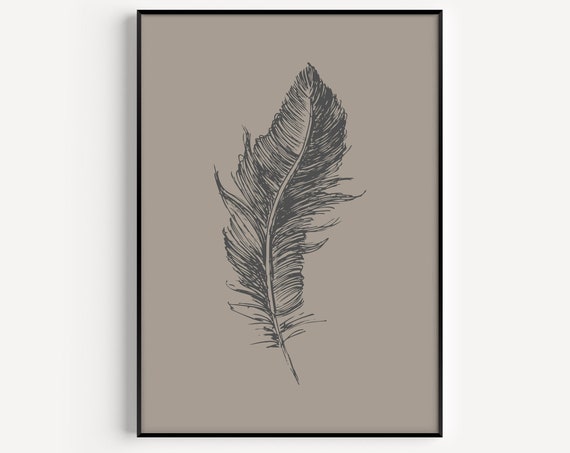 Feather Prints, Scandinavian Minimalist Art Print