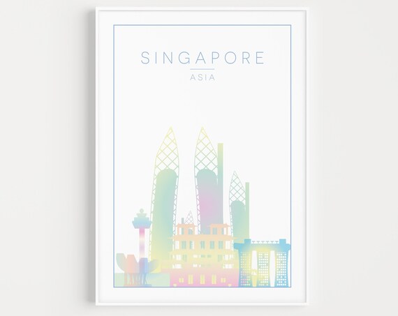 Singapore Minimalist Travel Poster