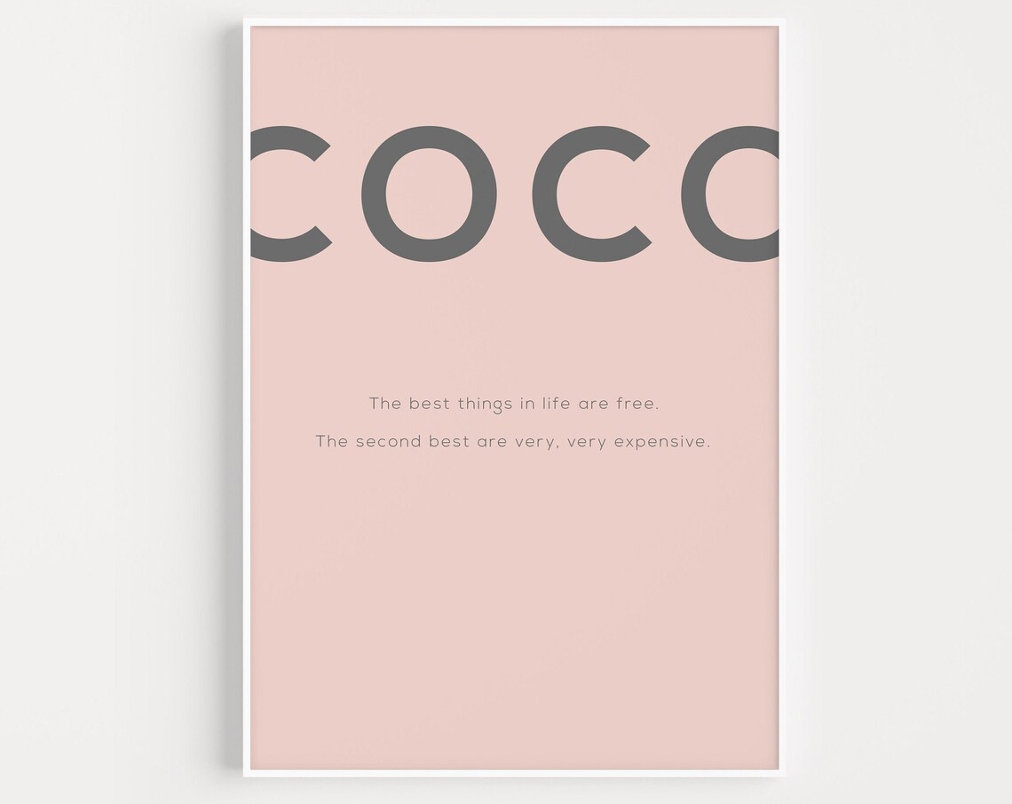 Minimalist Quote Print, Pink Scandinavian Wall Art