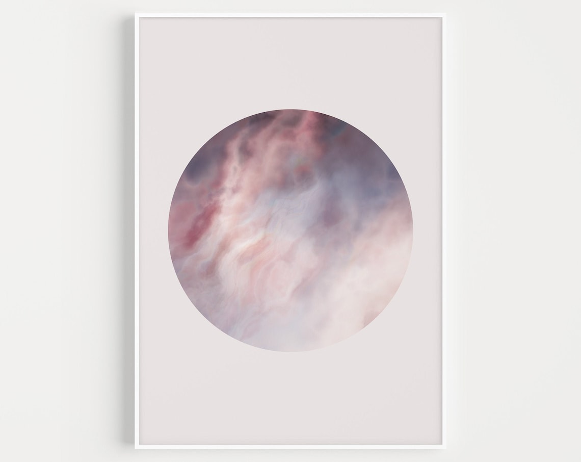 Pink Circle Scandinavian Minimalist Art Print