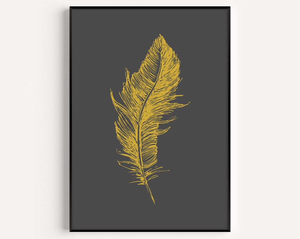 Feather Botanical Minimalist Art Print