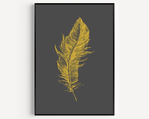 Feather Botanical Minimalist Art Print